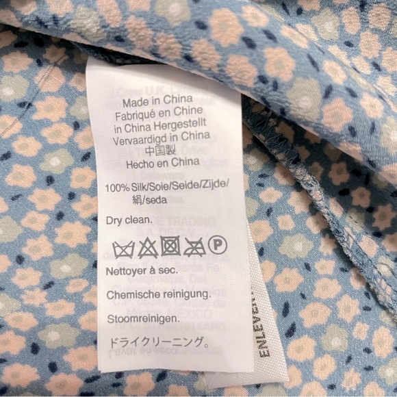 Madewell Silk Poet Top in Bitsy Floral size S - Picture 11 of 15